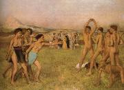 Edgar Degas Young Spartans Exercising USA oil painting artist